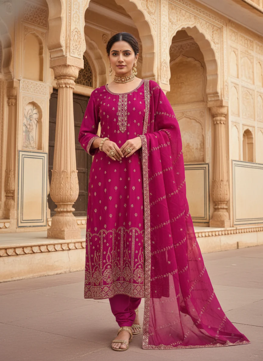 Anarkali with Churidar Set